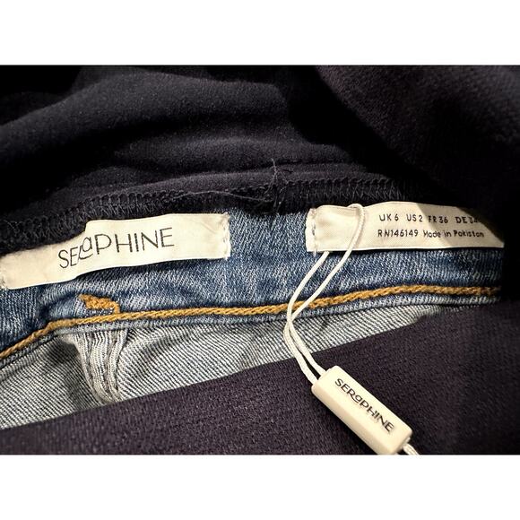 Seraphine – “Kai” Maternity Overbump Skinny Jeans (Light Blue) – 2 - Picture 2 of 6